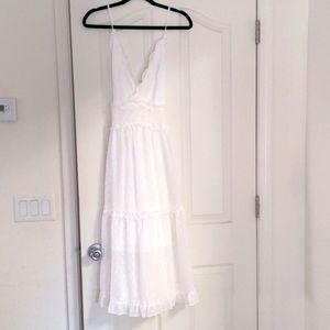 White midi dress